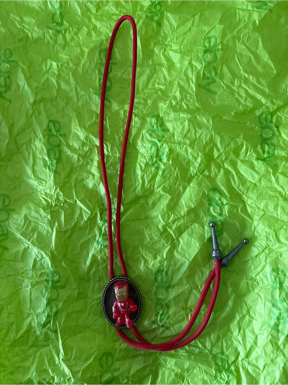 Iron Man Red & Gold Bolo Tie Pendant